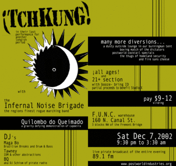 ¡TchKung! at the F.U.N.C., Sat. Dec. 7, 9:30pm