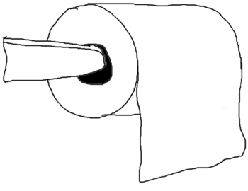 toilet paper over the roll