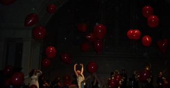 Big red balloons