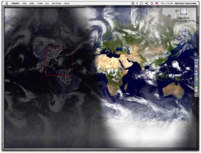 My desktop with OSXplanet