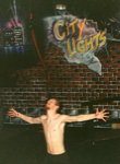Me at City Lights - dancing, running around to Ministry, or possibly just having a fit of some sort. ;)