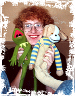 Me, Kermit, and Charles Wallace in 1991