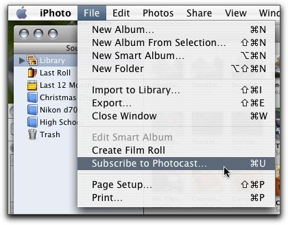 Subscribe to Photocast...