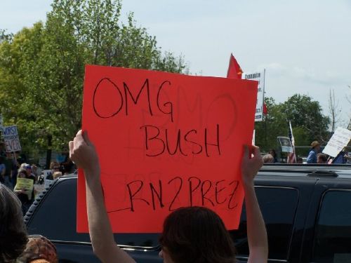 OMG BUSH LRN 2 PREZ