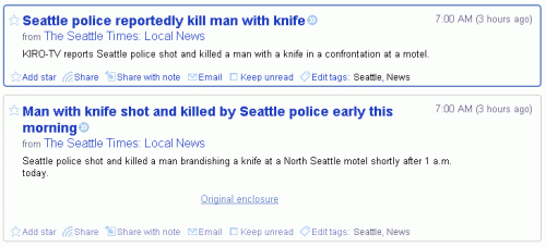 Seattle Police Reportedly Kill Man With Knife