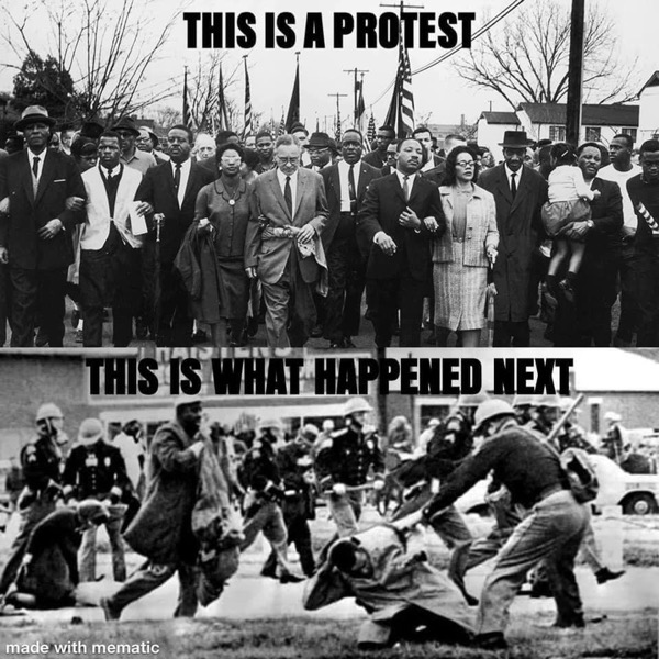 MLK protest and police abuse photos
