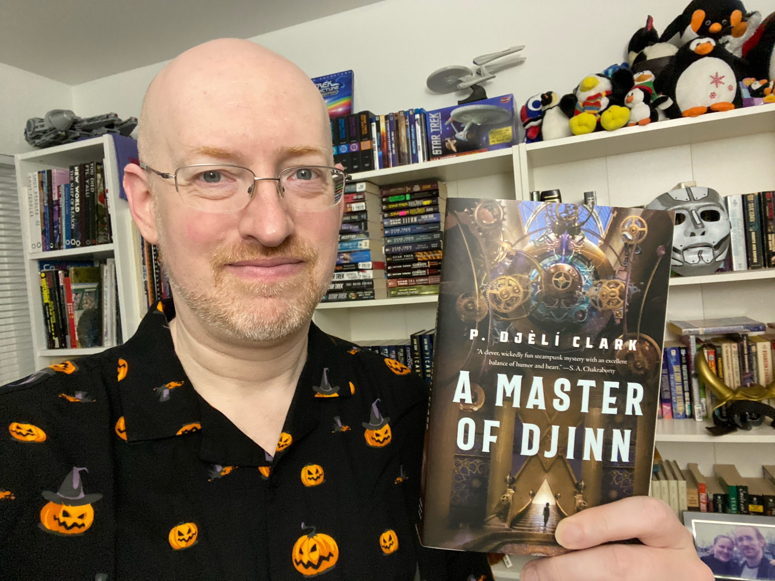 Michael holding A Master of Djinn