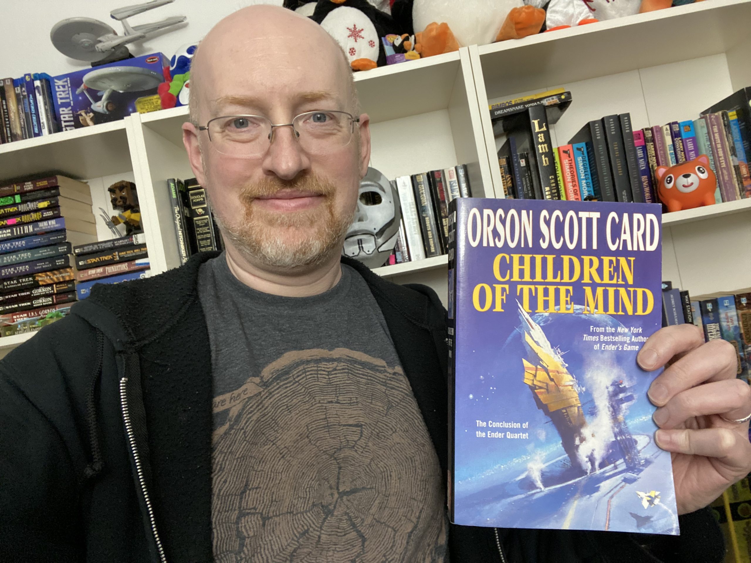 Michael holding Children of the Mind