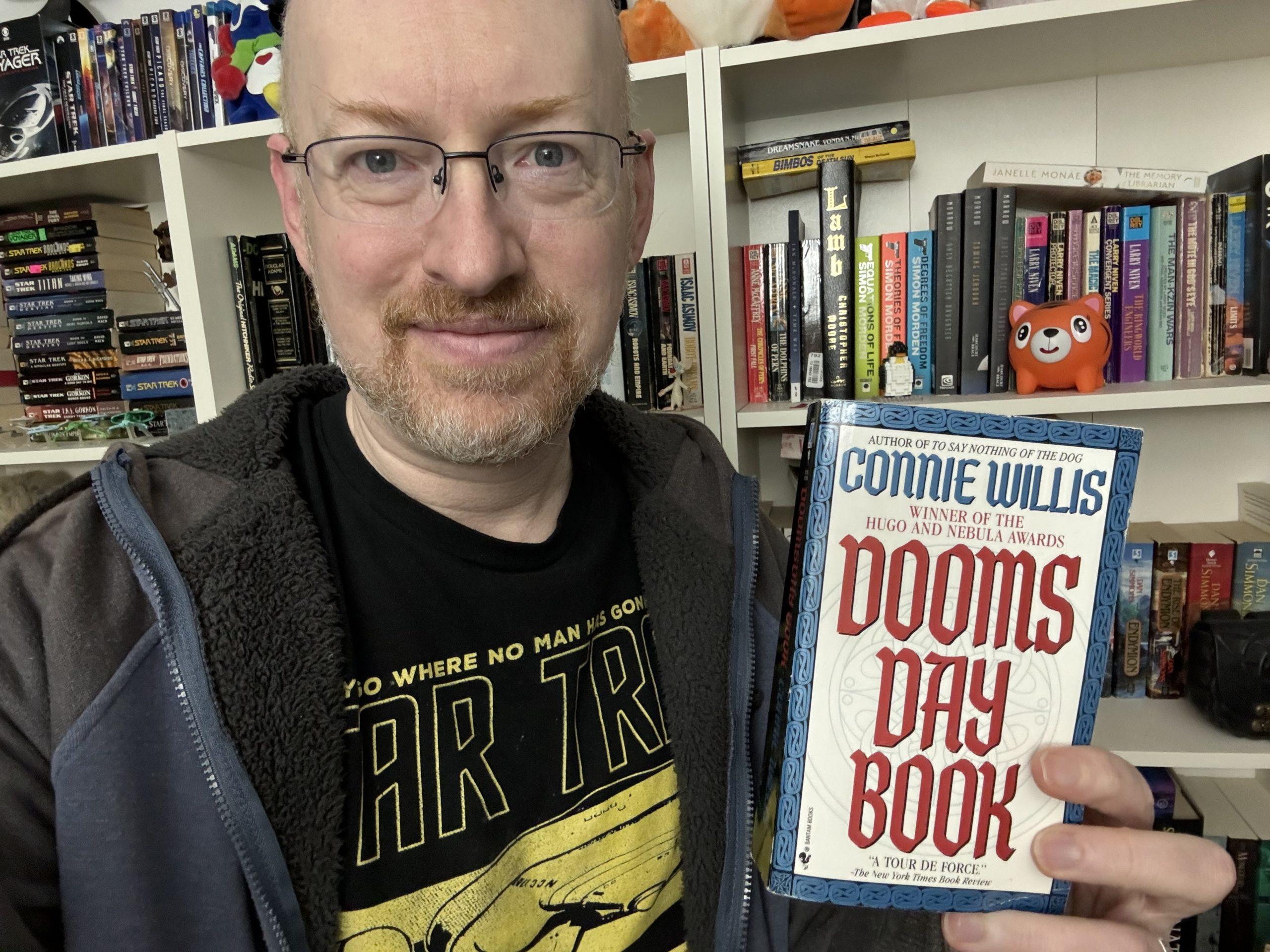Me holding Doomsday Book