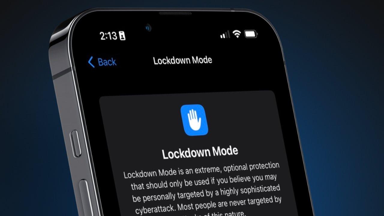 An iPhone showing the Lockdown Mode pre-activation warning screen.