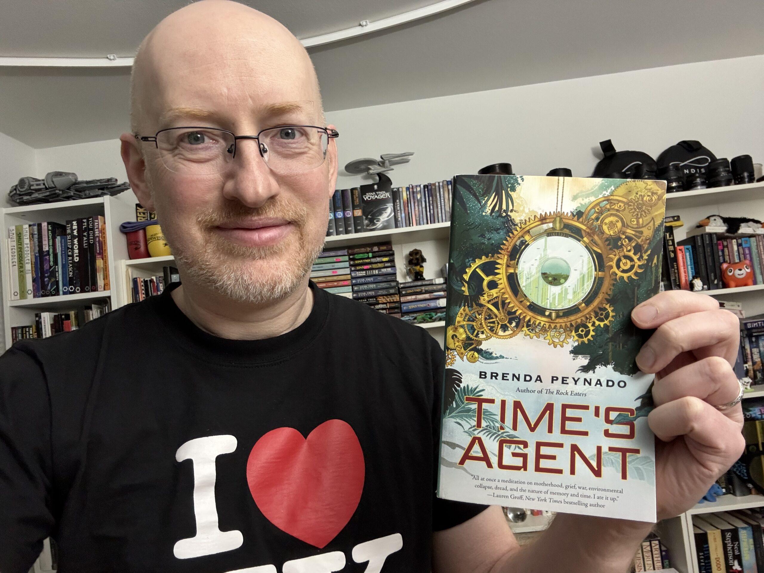 Me holding Time's Agent.